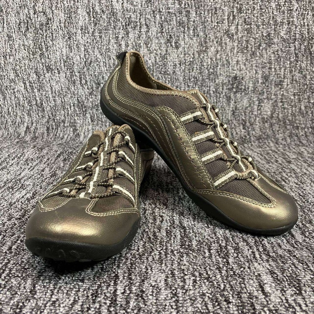 Clarks Privo Sofrito Sneakers Womens 9M Bronze Metallic Bungee Slip On Comfort